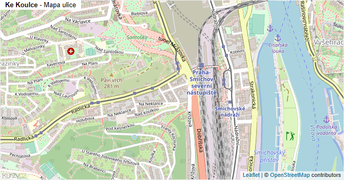 Ke Koulce - mapa ulice