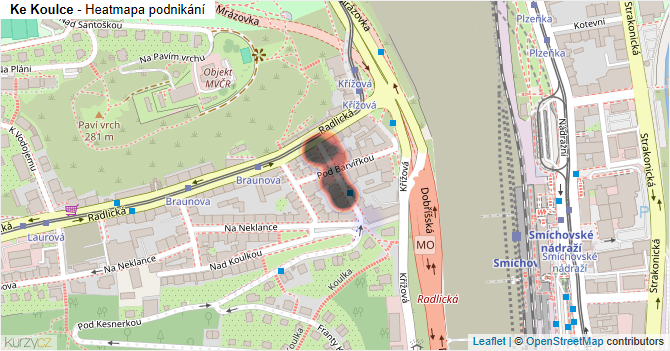 Ke Koulce - mapa podnikání