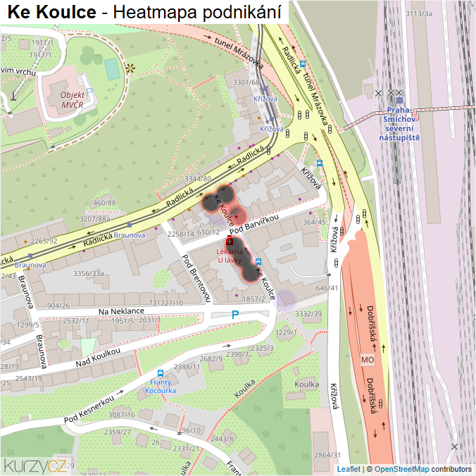 Mapa Ke Koulce - Firmy v ulici.