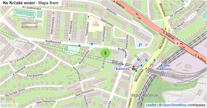 Ke Krčské stráni - mapa firem