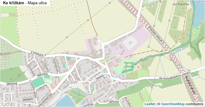 Ke křížkám - mapa ulice