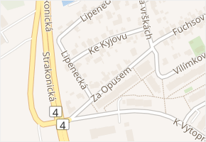 Ke Kyjovu v obci Praha - mapa ulice
