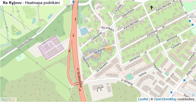 Ke Kyjovu - mapa podnikání