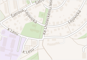 Ke lhoteckému lesu v obci Praha - mapa ulice