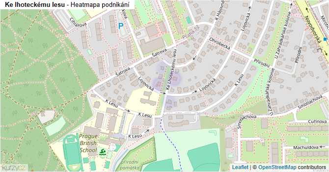 Ke lhoteckému lesu - mapa podnikání
