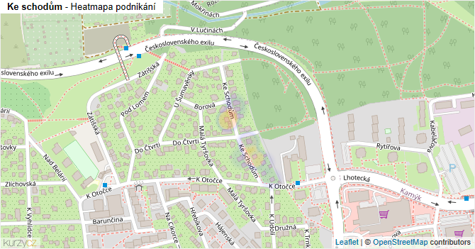Ke schodům - mapa podnikání