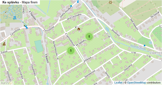 Ke splávku - mapa firem