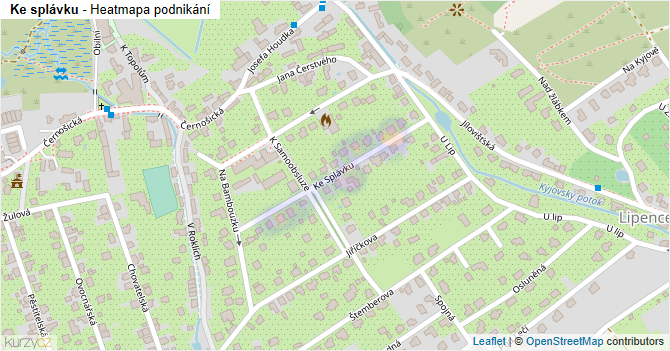 Ke splávku - mapa podnikání