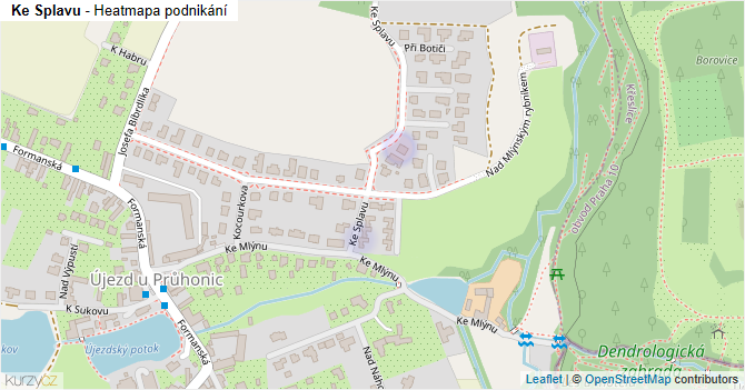 Ke Splavu - mapa podnikání