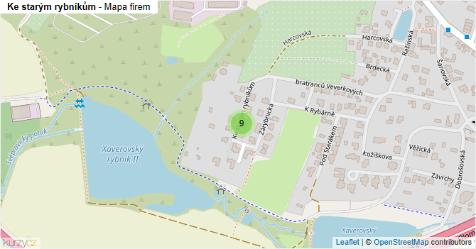 Ke starým rybníkům - mapa firem