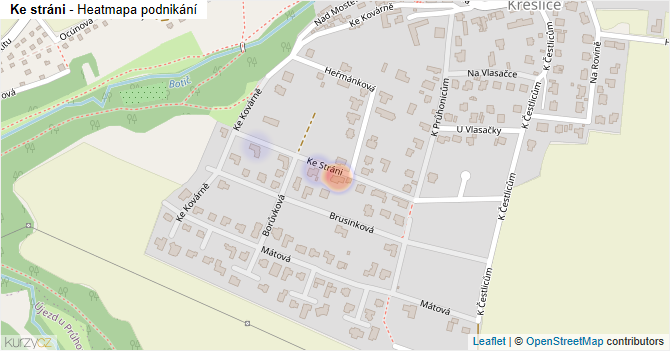 Ke stráni - mapa podnikání