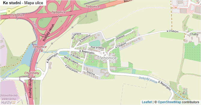 Ke studni - mapa ulice
