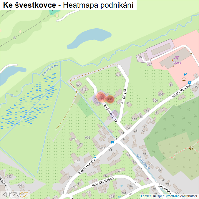 Mapa Ke švestkovce - Firmy v ulici.