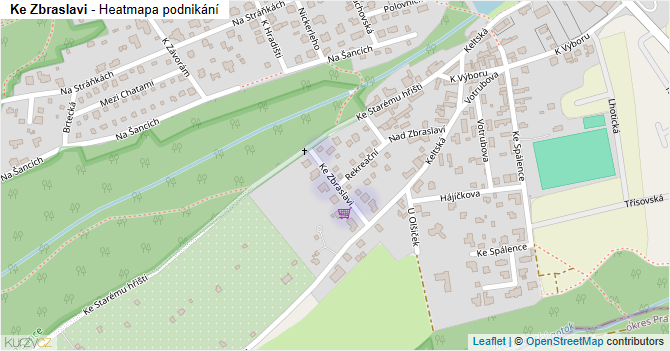 Ke Zbraslavi - mapa podnikání