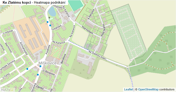 Ke Zlatému kopci - mapa podnikání
