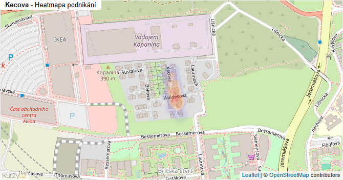 Kecova - mapa podnikání