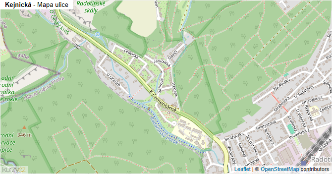 Kejnická - mapa ulice