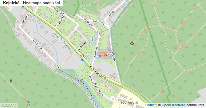 Kejnická - mapa podnikání