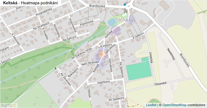Keltská - mapa podnikání