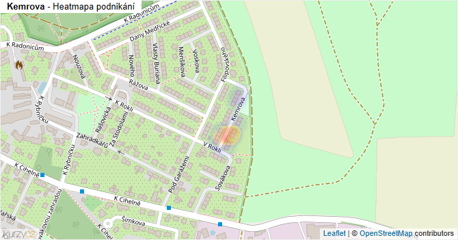 Kemrova - mapa podnikání