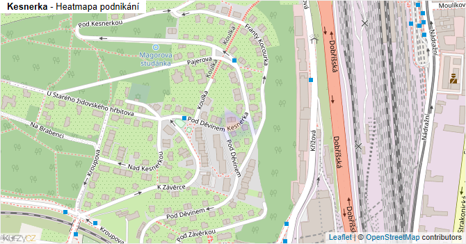 Kesnerka - mapa podnikání