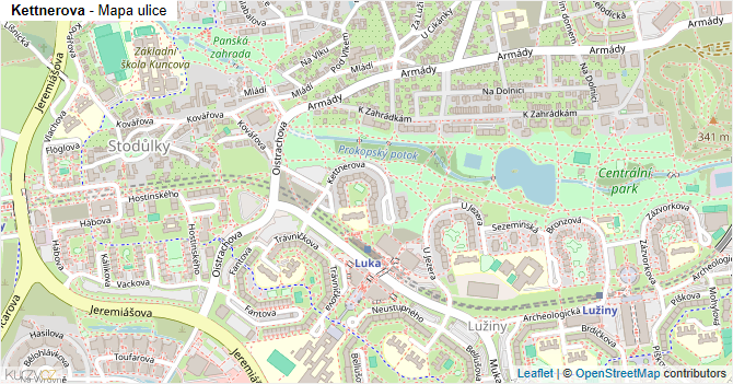 Kettnerova - mapa ulice