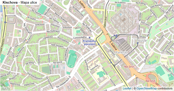 Kischova - mapa ulice