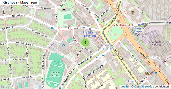 Kischova - mapa firem
