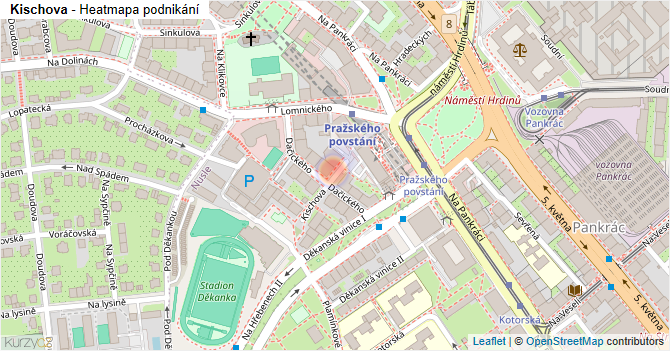 Kischova - mapa podnikání