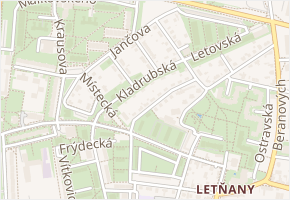 Kladrubská v obci Praha 4 - mapa ulice