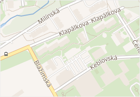 Klapálkova v obci Praha - mapa ulice