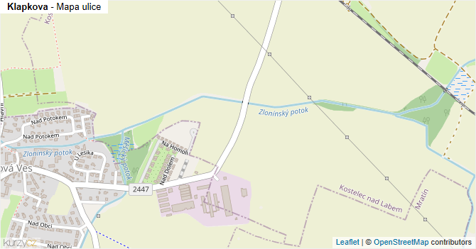 Klapkova - mapa ulice