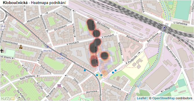 Kloboučnická - mapa podnikání