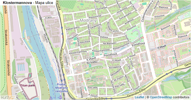 Klostermannova - mapa ulice
