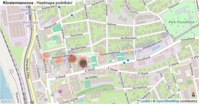 Klostermannova - mapa podnikání