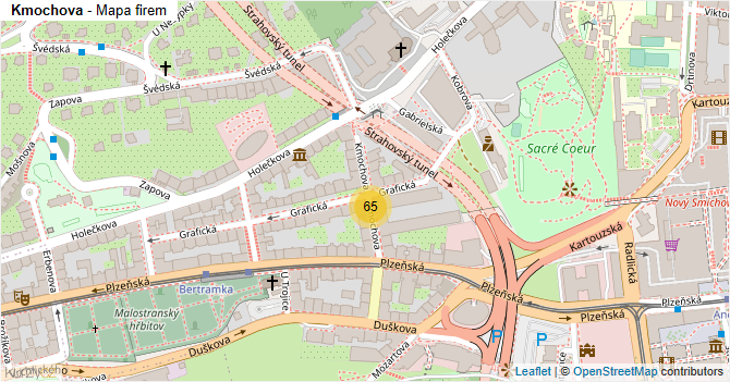 Kmochova - mapa firem