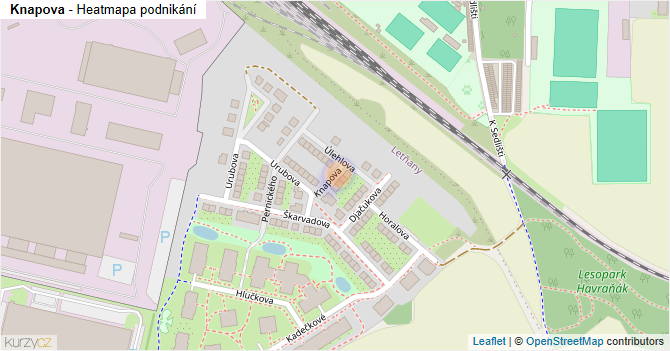 Knapova - mapa podnikání