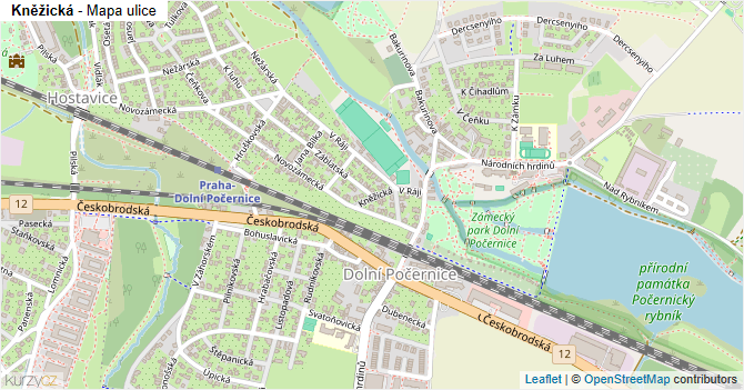 Kněžická - mapa ulice