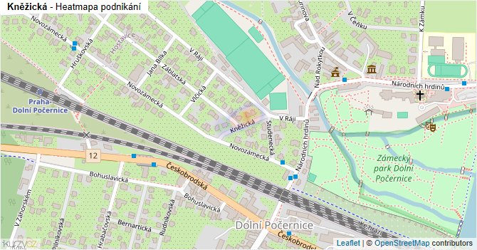 Kněžická - mapa podnikání