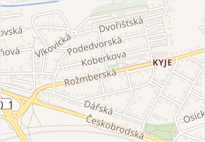 Koberkova v obci Praha 6 - mapa ulice