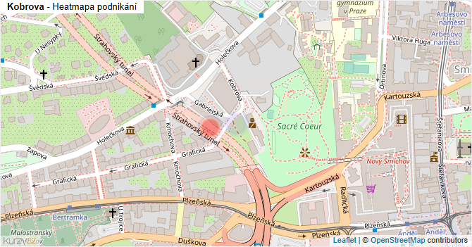 Kobrova - mapa podnikání