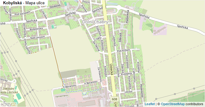 Kobyliská - mapa ulice