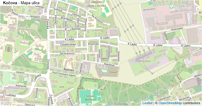 Kočova - mapa ulice