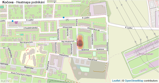 Kočova - mapa podnikání