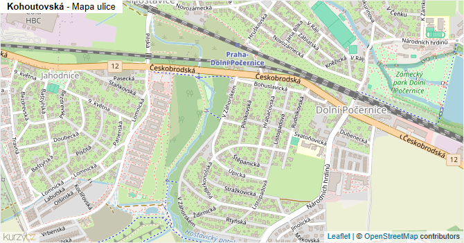 Kohoutovská - mapa ulice