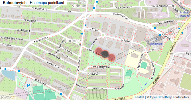 Kohoutových - mapa podnikání