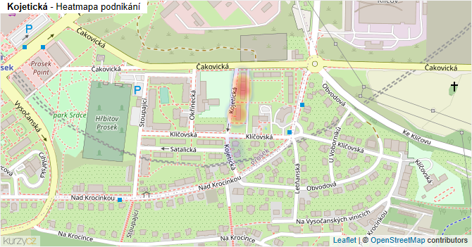 Kojetická - mapa podnikání
