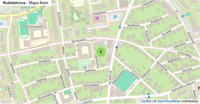 Kolmistrova - mapa firem