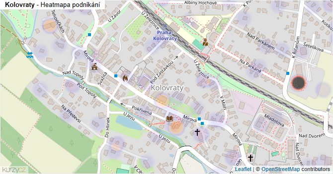 Kolovraty - mapa podnikání
