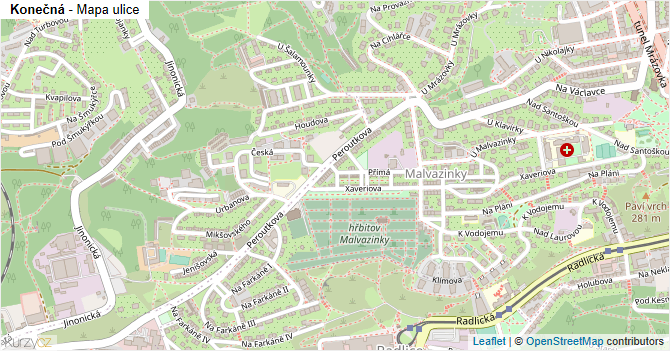 Konečná - mapa ulice